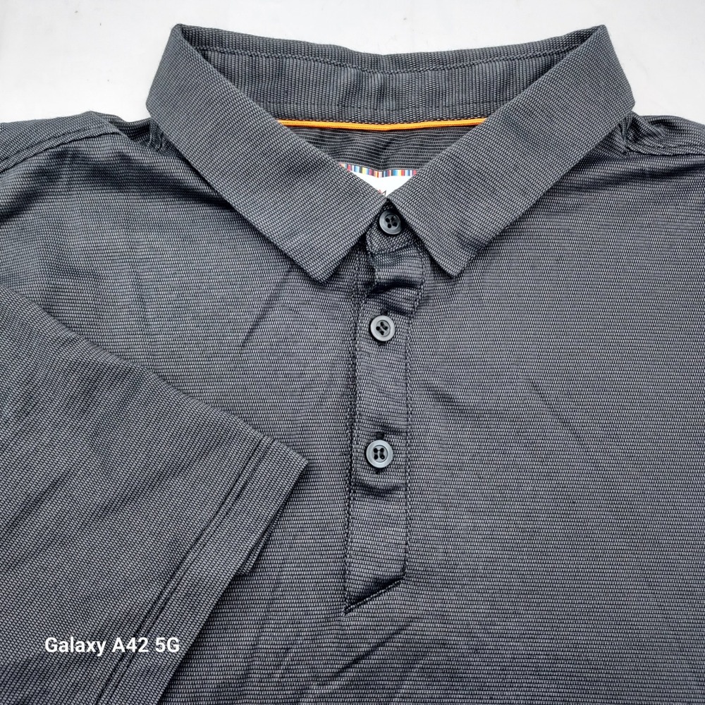 Modern Ambition Delightfully Technical Gray Polo‎ Shirt Men's Size L/G